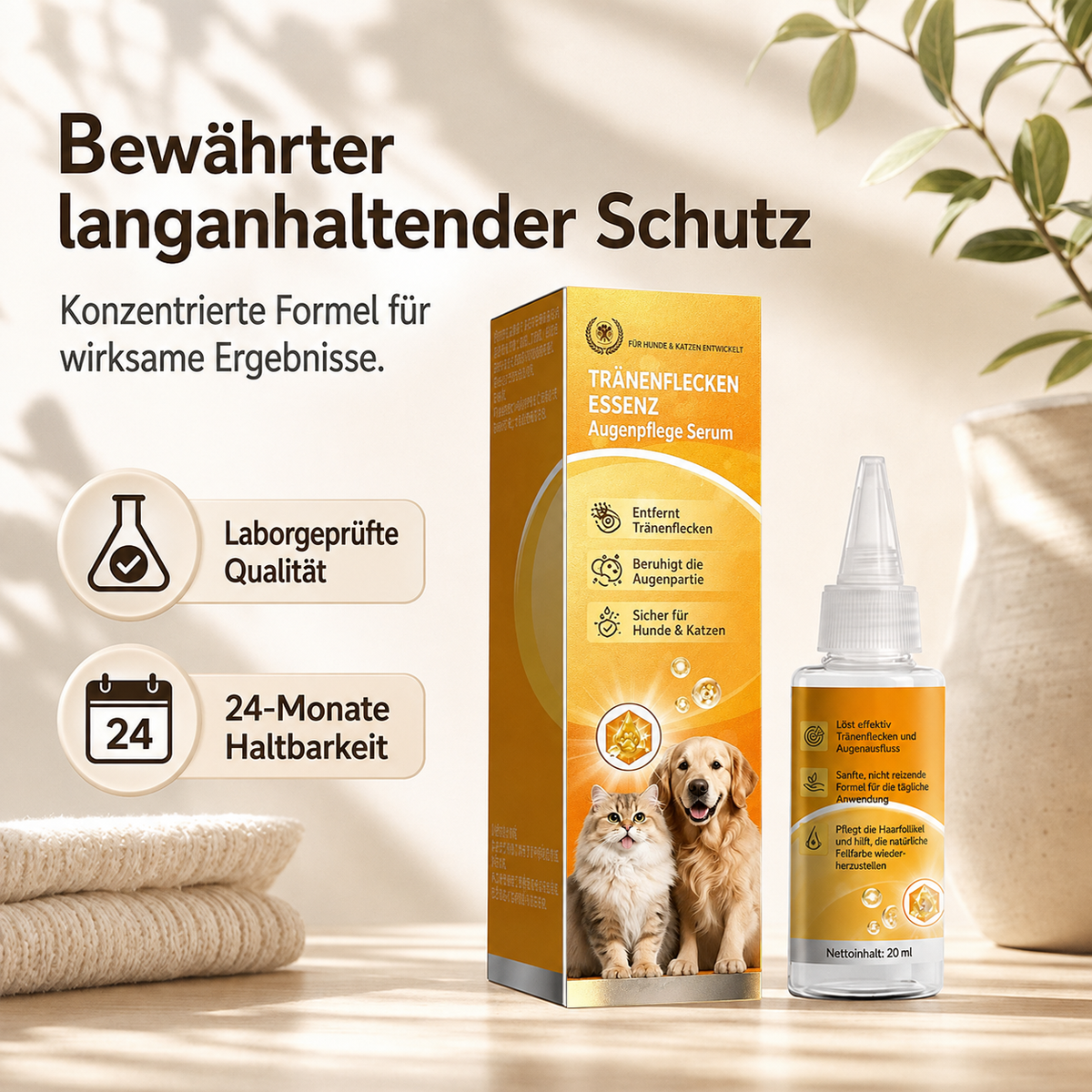 🔥 Die ersten 50 Kunden erhalten 20 % Rabatt! ✨Hudros® Sanfte Augenpflege für Haustiere – reinigt die Haut um die Augen und sorgt für die tägliche Pflege👀