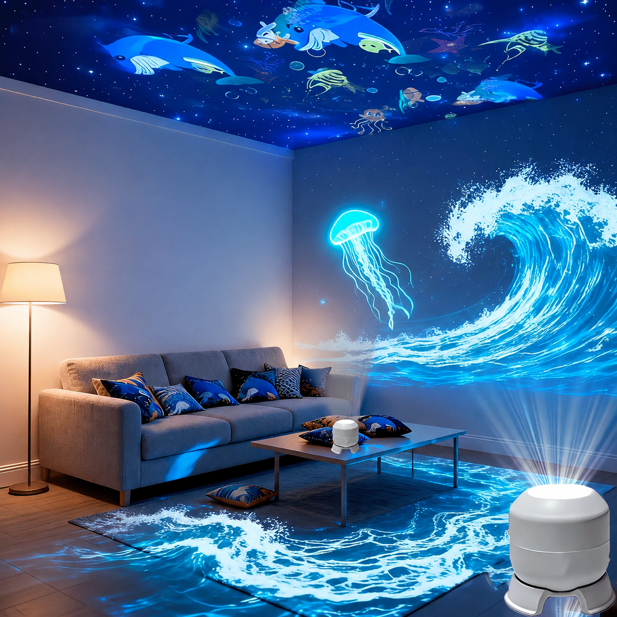 👉Sommer-Sale🔥🐳Letzter Tag 70% RABATT丨REBYIPO® STERNENMEER — Intelligenter 5D-Holografie-Sternenhimmel- & Ozean-Projektor 🌠