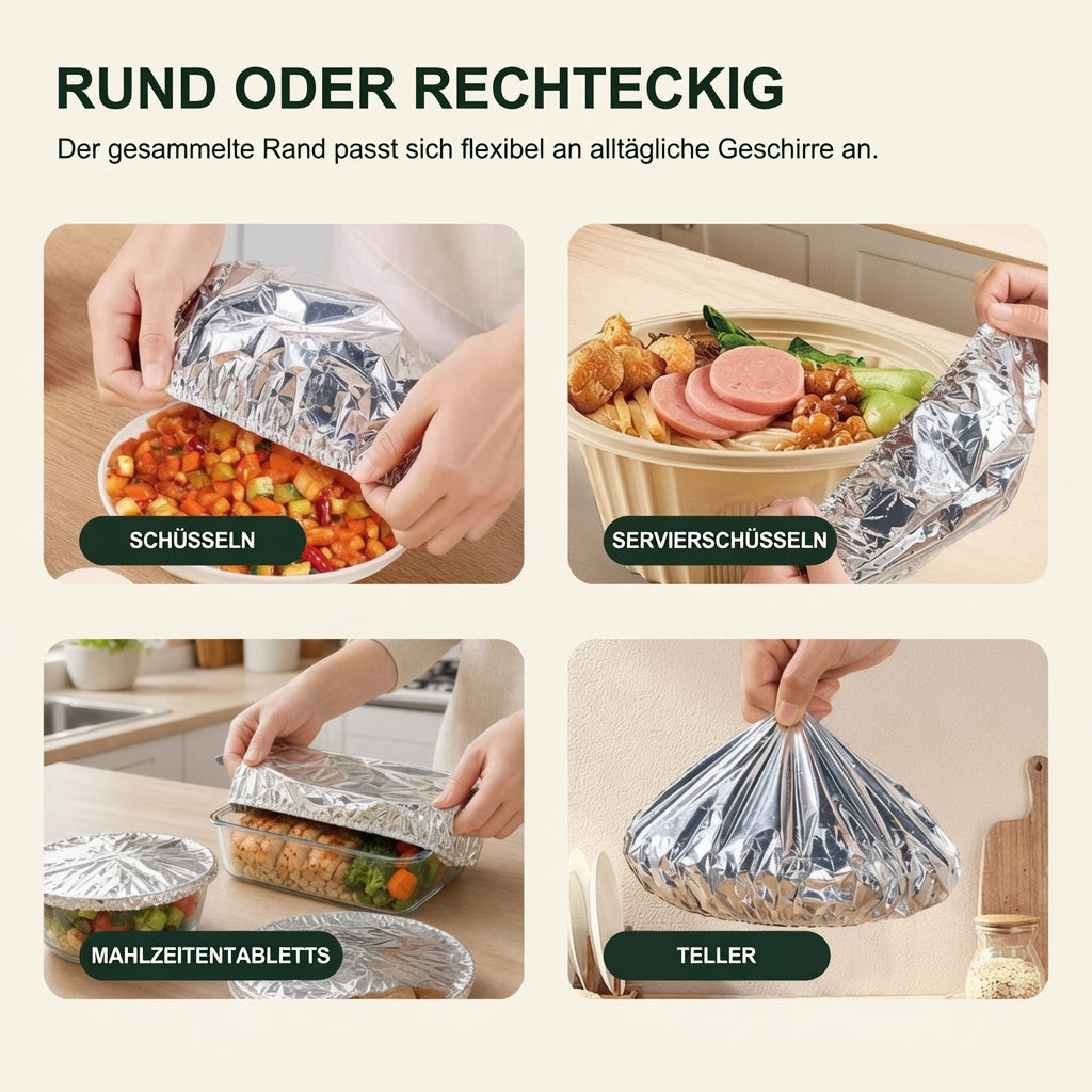 SVOZK® 🍽️ Wiederverwendbare elastische Abdeckungen für Schüsseln🍔, Teller & Platten – halten Reste frisch und sorgen für Ordnung im Kühlschrank ❄️
