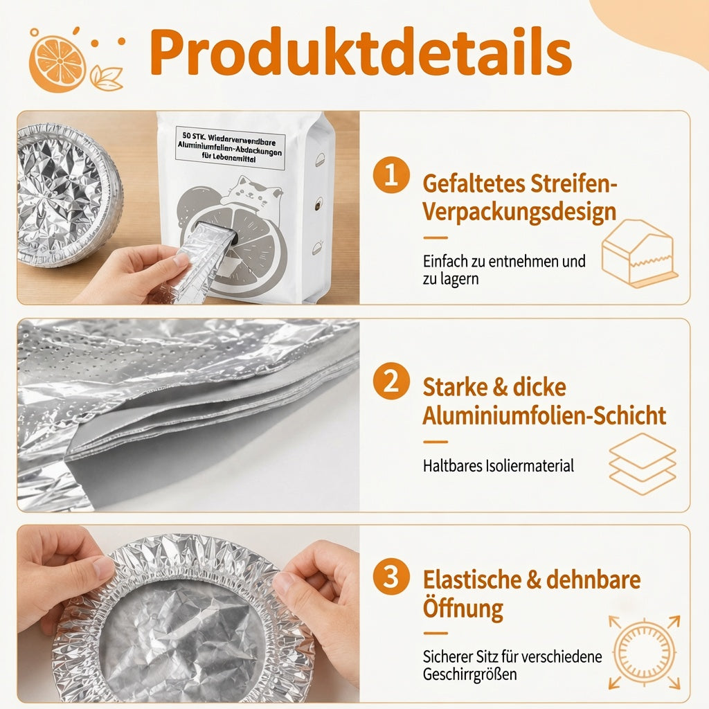 SVOZK® 🍽️ Wiederverwendbare elastische Abdeckungen für Schüsseln🍔, Teller & Platten – halten Reste frisch und sorgen für Ordnung im Kühlschrank ❄️