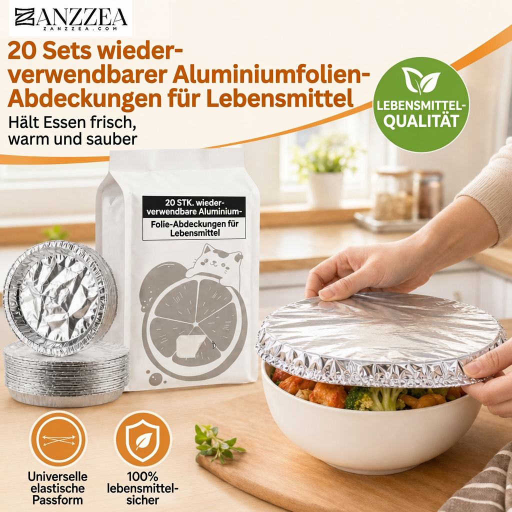 SVOZK® 🍽️ Wiederverwendbare elastische Abdeckungen für Schüsseln🍔, Teller & Platten – halten Reste frisch und sorgen für Ordnung im Kühlschrank ❄️
