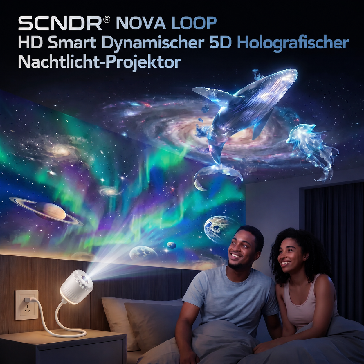🔥 Nur heute – 70 % Rabatt! | ✨🌃REBYIPO® Nachtlicht-Projektor – Intelligenter holografischer Sternenprojektor 🌠