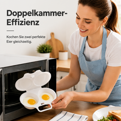🥚 JETZT 50 % RABATT! Billhol®⏱️ Mikrowellen-Eierkocher – Perfekte pochierte Eier in 2 Minuten, ohne Öl & spritzsicher – Schnelles, gesundes und sauberes Frühstück 🌿