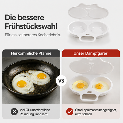 🥚 JETZT 50 % RABATT! Billhol®⏱️ Mikrowellen-Eierkocher – Perfekte pochierte Eier in 2 Minuten, ohne Öl & spritzsicher – Schnelles, gesundes und sauberes Frühstück 🌿