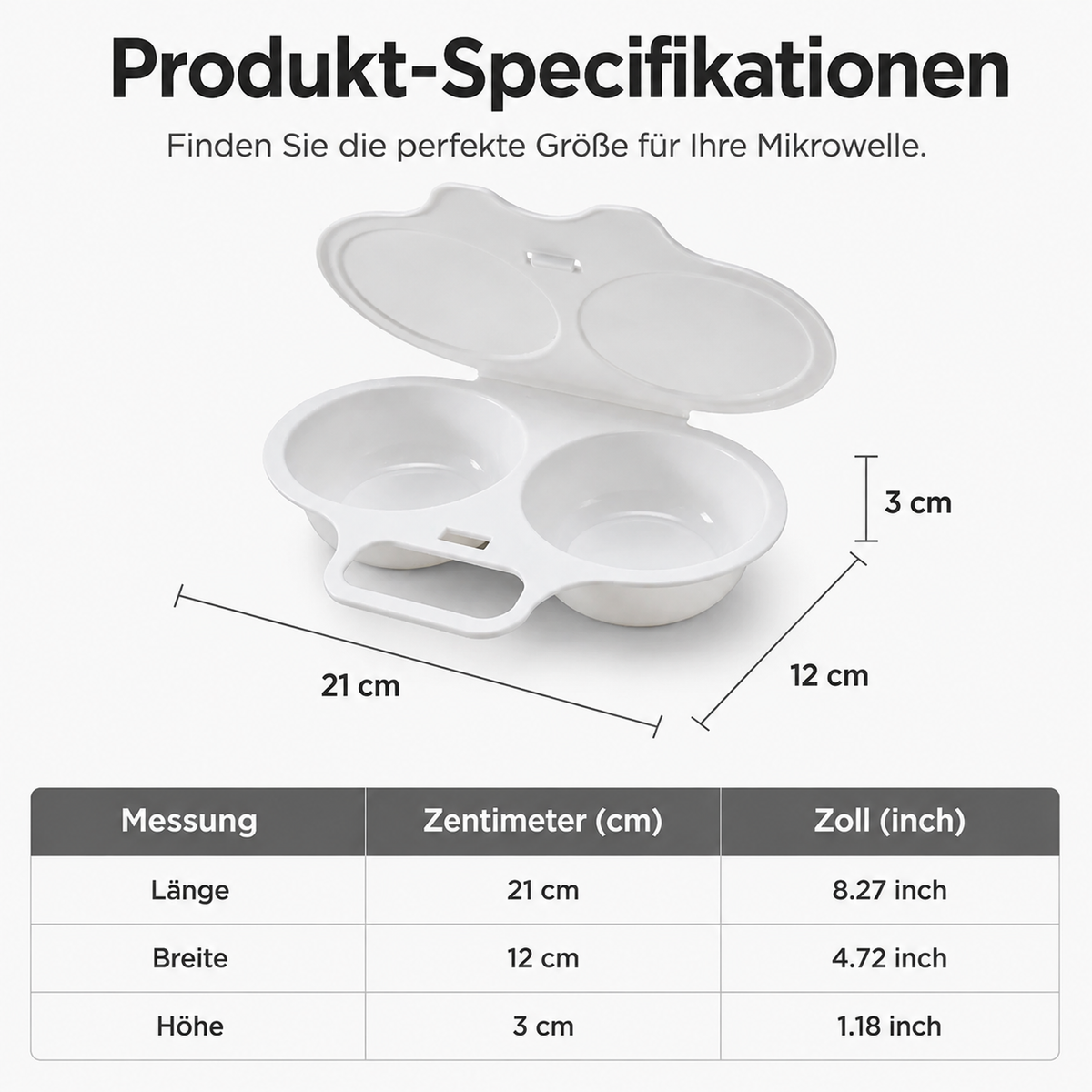 🥚 JETZT 50 % RABATT! Billhol®⏱️ Mikrowellen-Eierkocher – Perfekte pochierte Eier in 2 Minuten, ohne Öl & spritzsicher – Schnelles, gesundes und sauberes Frühstück 🌿