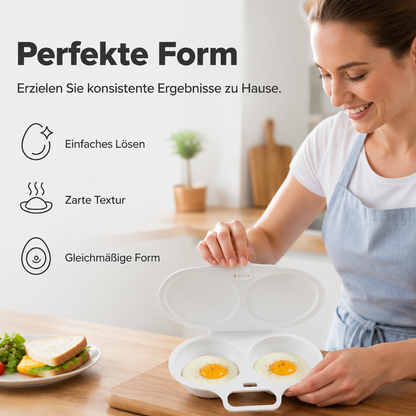 🥚 JETZT 50 % RABATT! Billhol®⏱️ Mikrowellen-Eierkocher – Perfekte pochierte Eier in 2 Minuten, ohne Öl & spritzsicher – Schnelles, gesundes und sauberes Frühstück 🌿