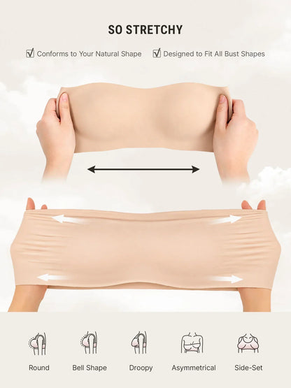 🏆 LUCKYSONG® Butterweicher trägerloser Bandeau-BH
